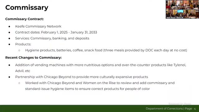 Committee hears how commissary revenue funds recreation staff and programs