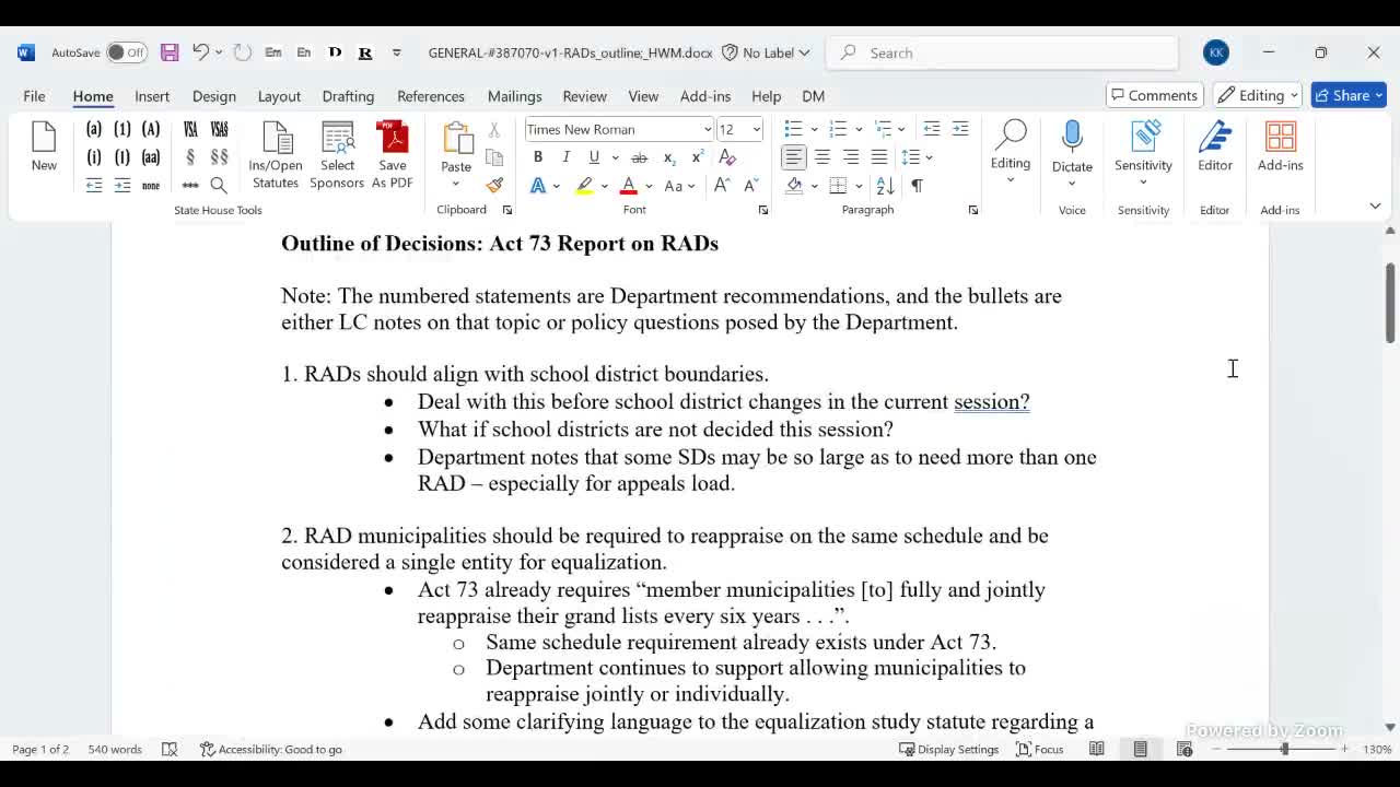Ways & Means debates aligning regional assessment districts with school-district boundaries