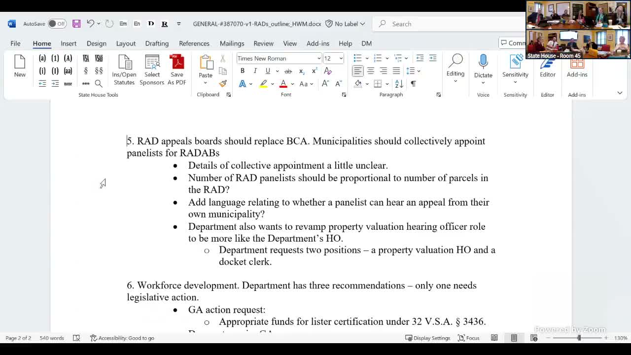 Ways & Means hears plan to overhaul property-appeals process for RADs