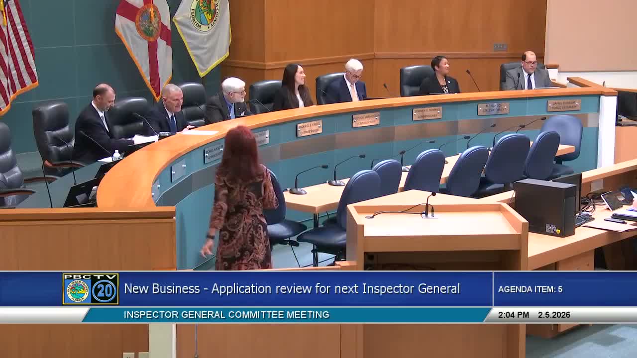 Inspector General committee narrows applicant pool to four finalists for Palm Beach County post
