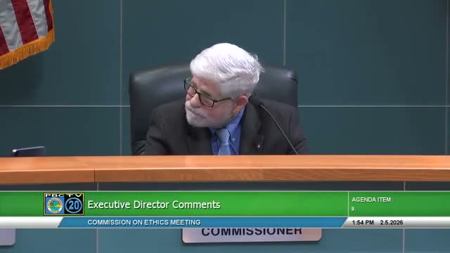 Palm Beach County Commission on Ethics announces Ethics Awareness Month outreach; Chair Bridal to be honored