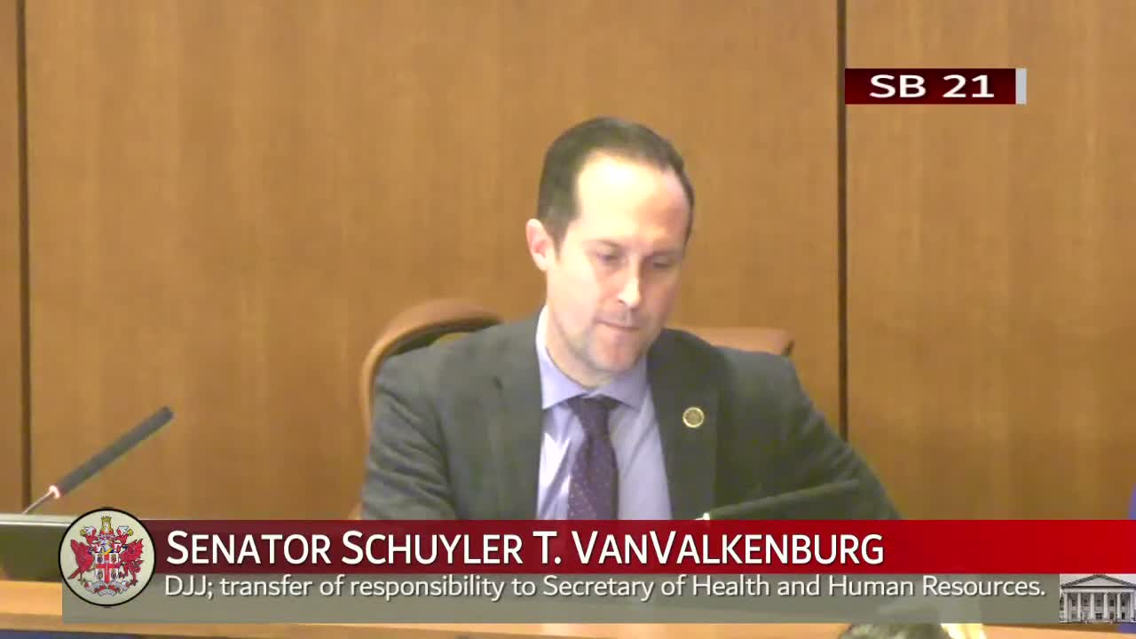 Senate committee advances bill to move Virginia Department of Juvenile Justice into Health and Human Resources