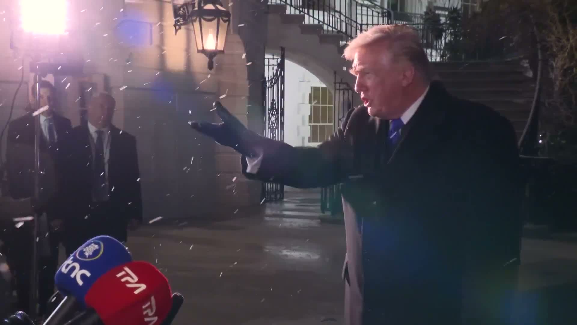 Speaker touts market gains and falling crime, urges voter ID as questioner asks if deportations cut rents