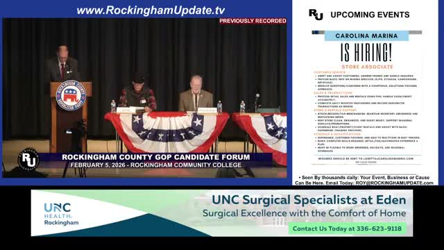 Phil Berger, Sam Page clash over taxes, transparency and school choice in Rockingham forum