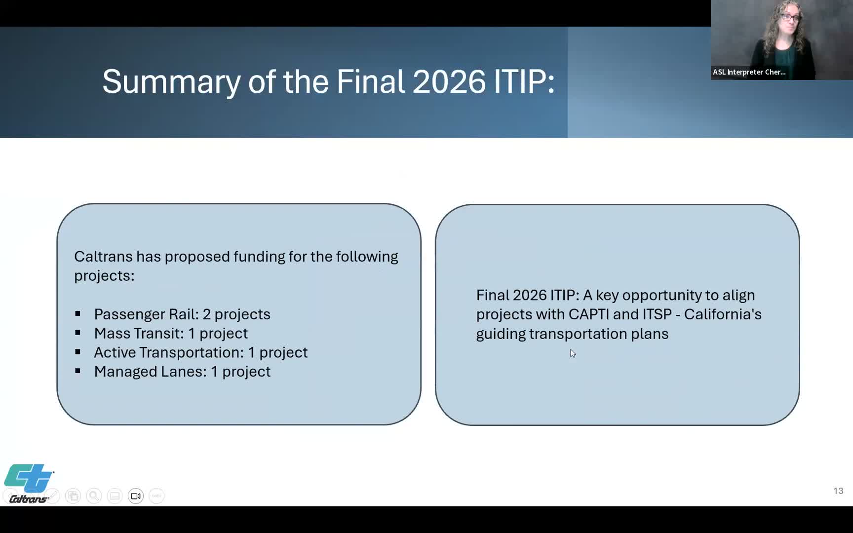 Caltrans proposes modest ITIP increase, flags carryover needs and five new projects