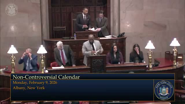New York State Senate approves a slate of bills; calendar votes include urban development, education and other measures