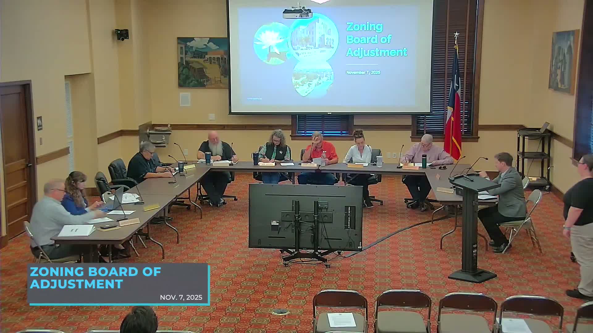 ZBA unanimously approves 4-foot front setback for car-wash canopy at 4234 Sherwood Way