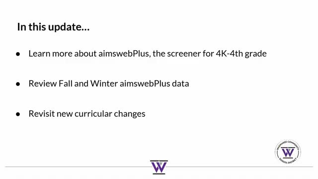 District reports early literacy screening, middle‑school grading plan and encouraging preACT trends