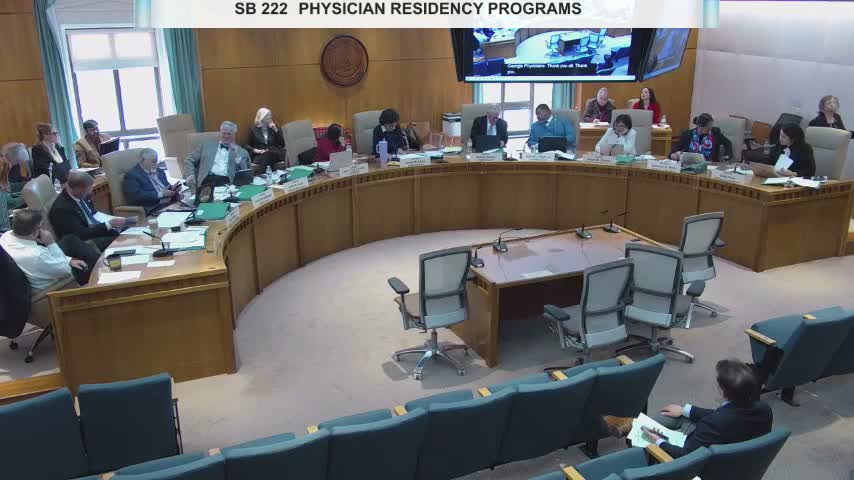 Committee advances appropriations and studies: parks, emergency care, residencies, and radio system