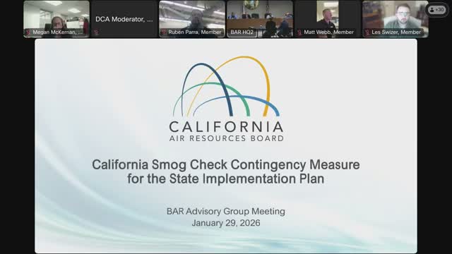 CARB contingency measure will shrink SmogCheck exemption in triggered areas; BAR, DMV to implement for San Joaquin Valley by 2027