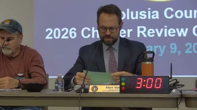 Charter panel backs registry to protect Volusia Forever lands, rejects unanimous‑removal amendment