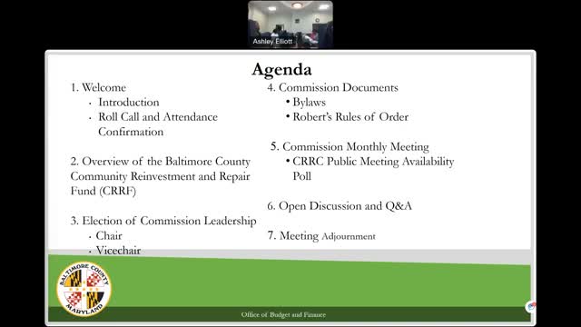 Baltimore County CRR commission hears fund overview, legal limits on use of proceeds