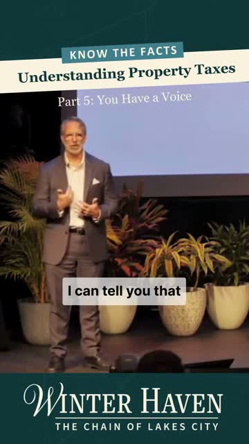 Public commenter urges Winter Haven residents to study Nov. 26 property-tax measure, warns of service cuts