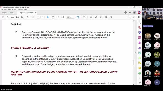 Supervisors discuss state bills, port funding and federal priorities during legislative update