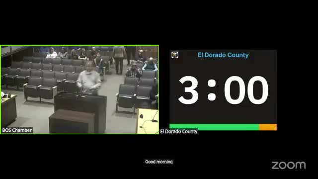 Residents urge El Dorado County supervisors to rescind consolidated public‑comment policy, citing Brown Act limits