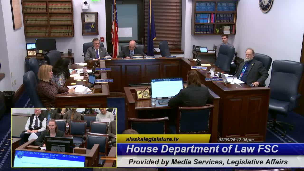 Department of Law details child welfare reform trial costs and flags a large DOC class action; legislators press for details