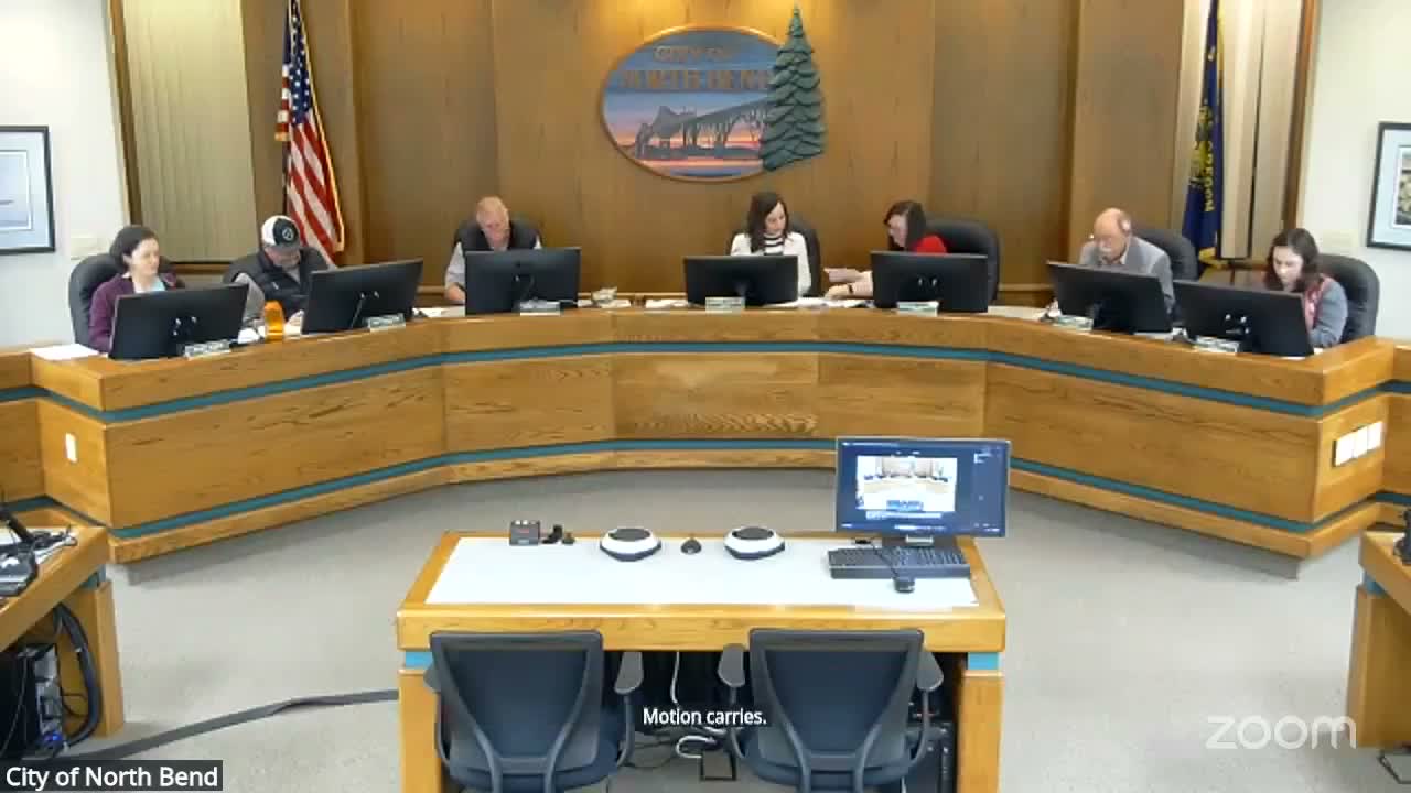 North Bend council approves ortho-photography contract, FY2026–27 budget calendar and Main Street participation