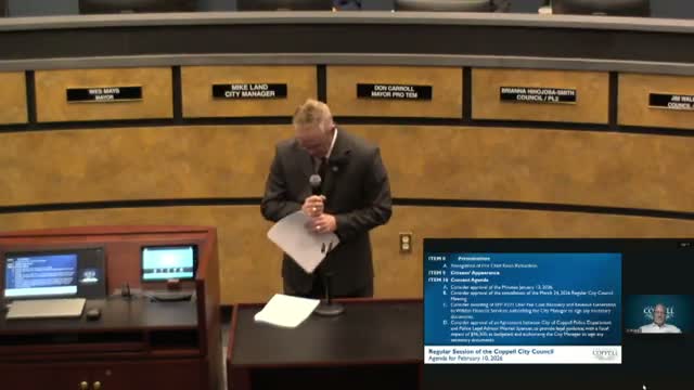 State representative and council honor Coppell Fire Chief Kevin Richardson on retirement