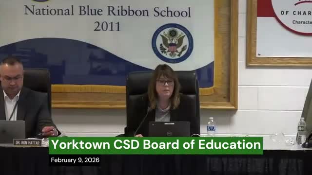 Yorktown board adopts several policies, approves consent agenda and adjourns