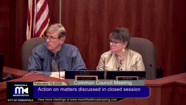 After closed session, Marshfield council approves resignation agreement, utility contract amendment and promotion