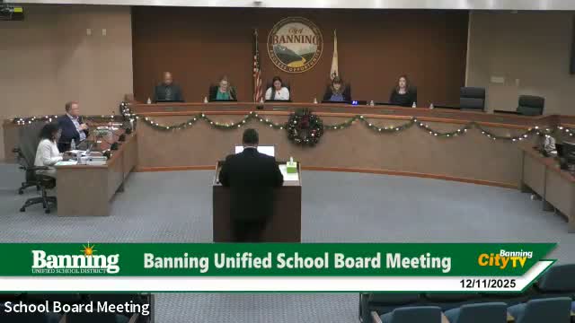 Banning Unified reports positive certification in first interim despite one-time spending and projected deficit