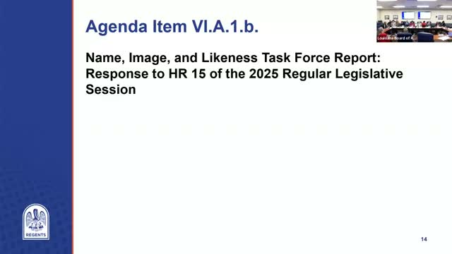 Regents accept NIL task force report and recommend agent registration, student protections