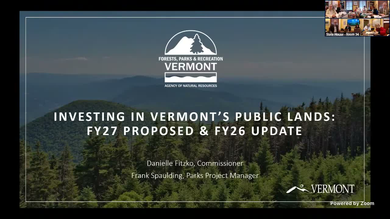 Forests, Parks & Recreation details FY26–27 capital projects, from forest‑road BMPs to park facilities