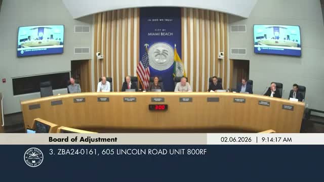 Miami Beach board approves Lucerne Avenue setback variance with strict limits on Padel court use