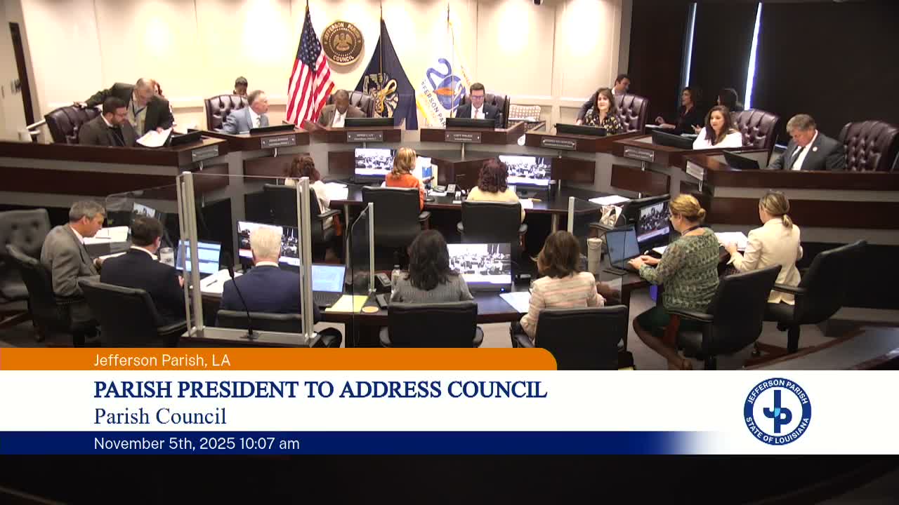 Jefferson Parish president outlines $1.029 billion 2026 operating ...