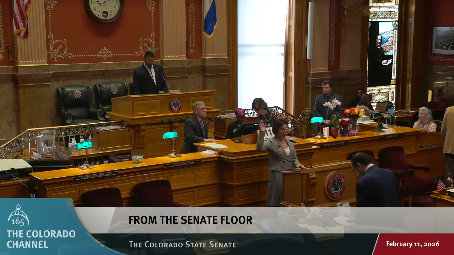 Senators honor Susan G. Komen and hear personal remarks from Senator Frizzell about breast cancer