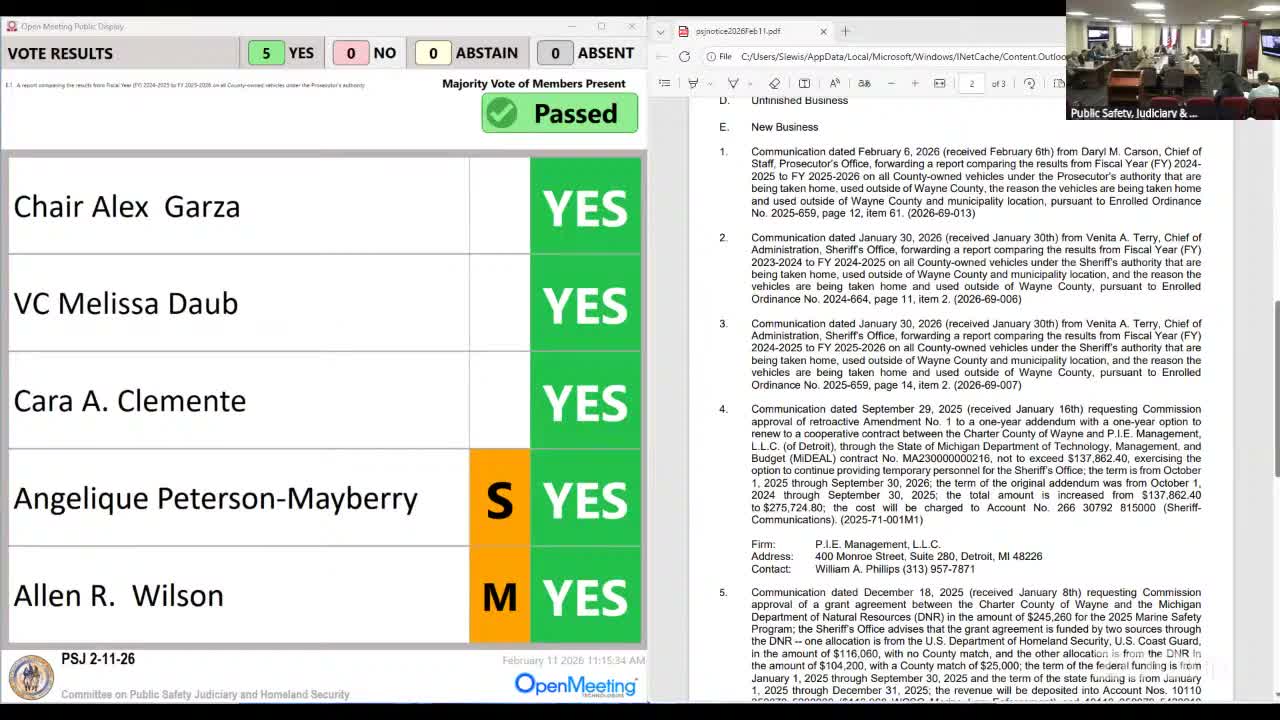 Committee approves retroactive amendment to Prime Management IT staffing contract