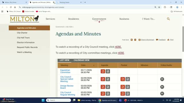 Milton sustainability panel confirms rules, schedule and reappoints officers