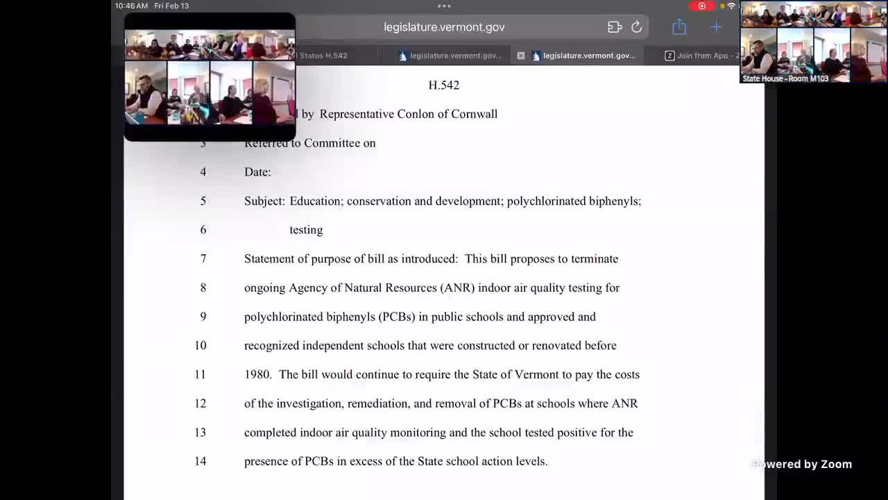 House Education committee reviews bill to end state-mandated PCB testing for older schools