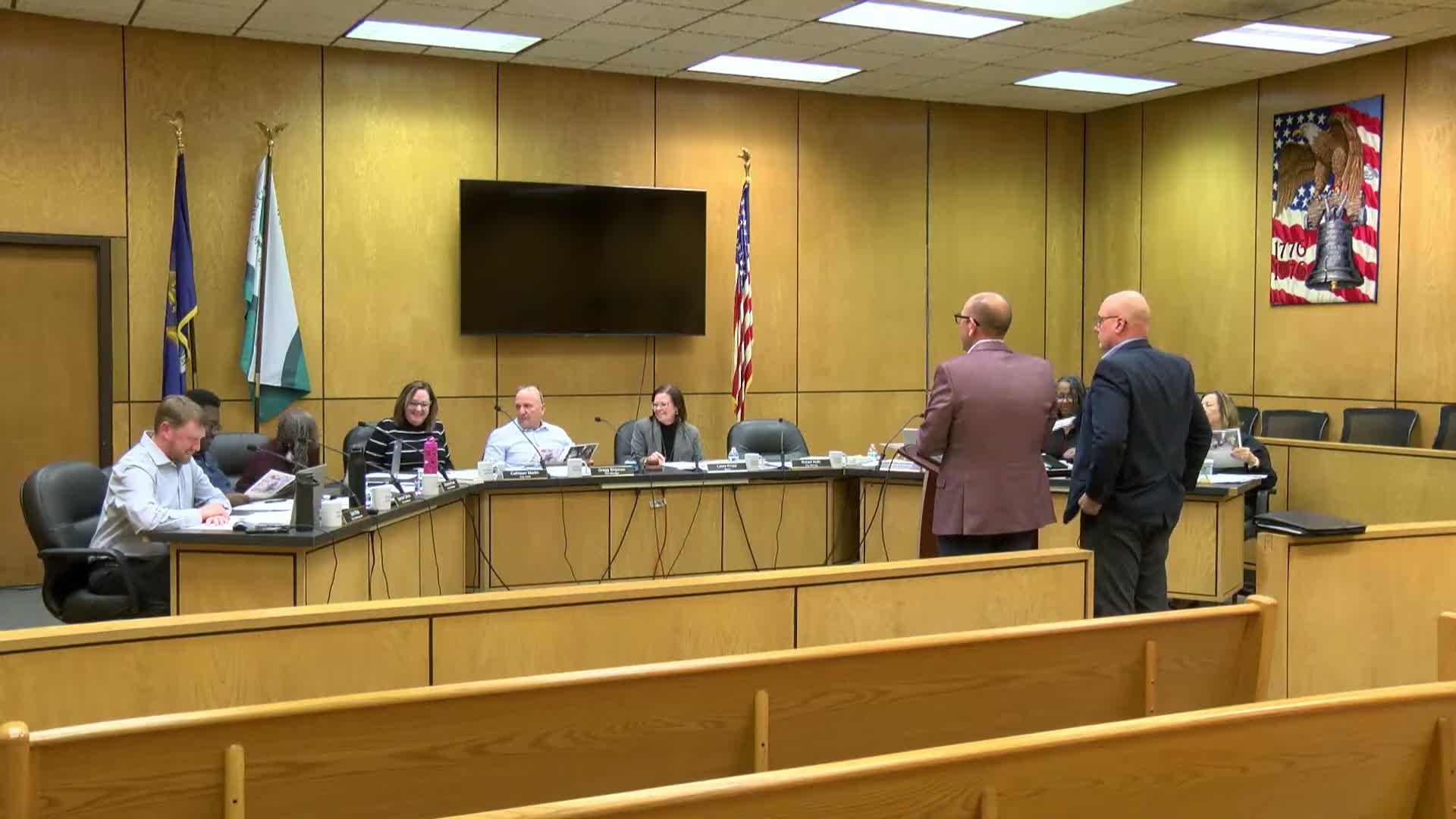 Mount Clemens commission interviews four teams for City Hall–Fire Station design; commissioners to email preferences by Friday