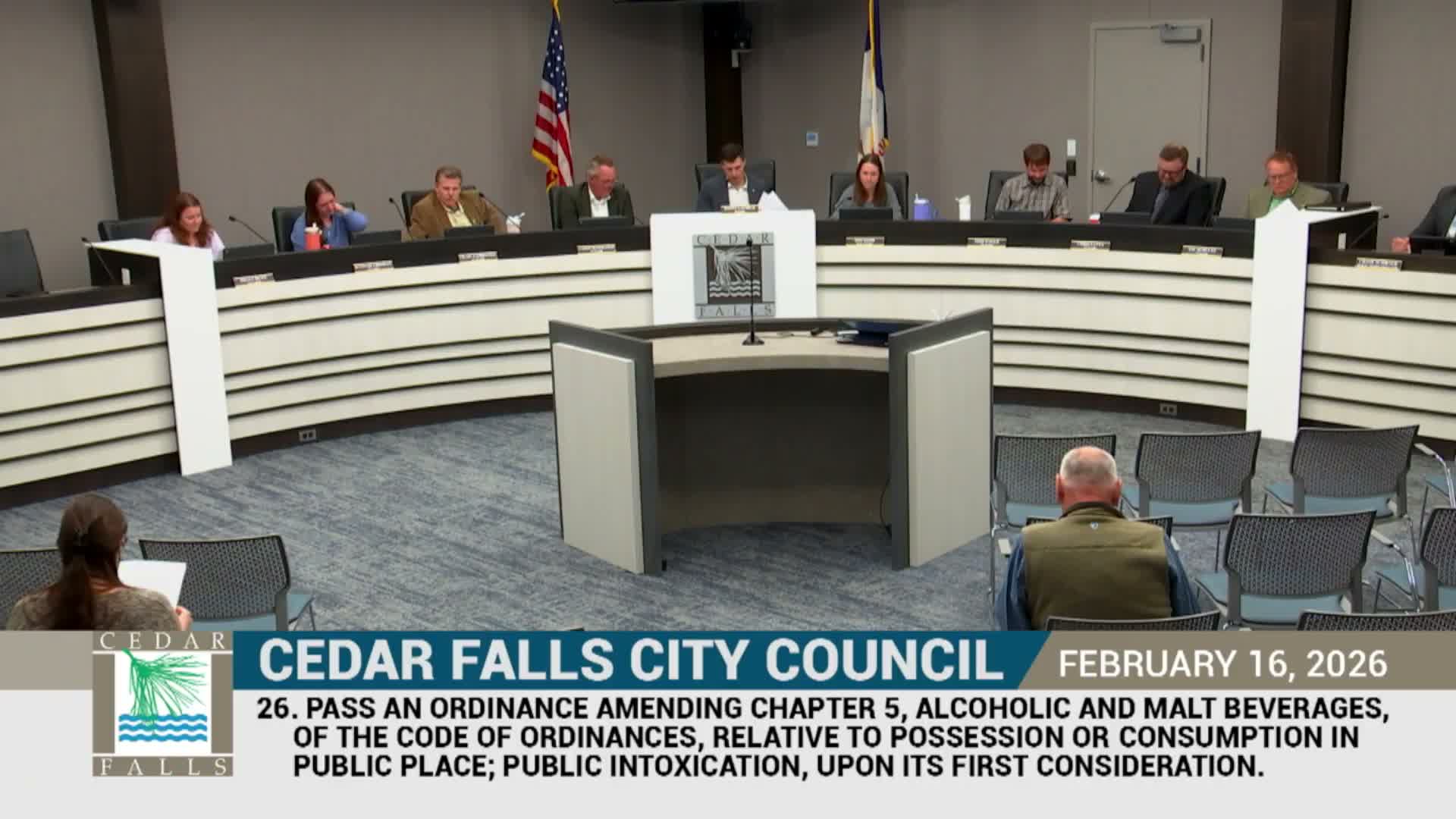 Cedar Falls council approves street reconstruction projects, adopts urban renewal ordinance and advances alcohol-in-public rules