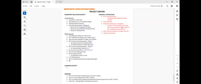 Partners and local agencies report grants, transit service and project status; MPO members ask TDOT for guidance on IMPROVE Act projects