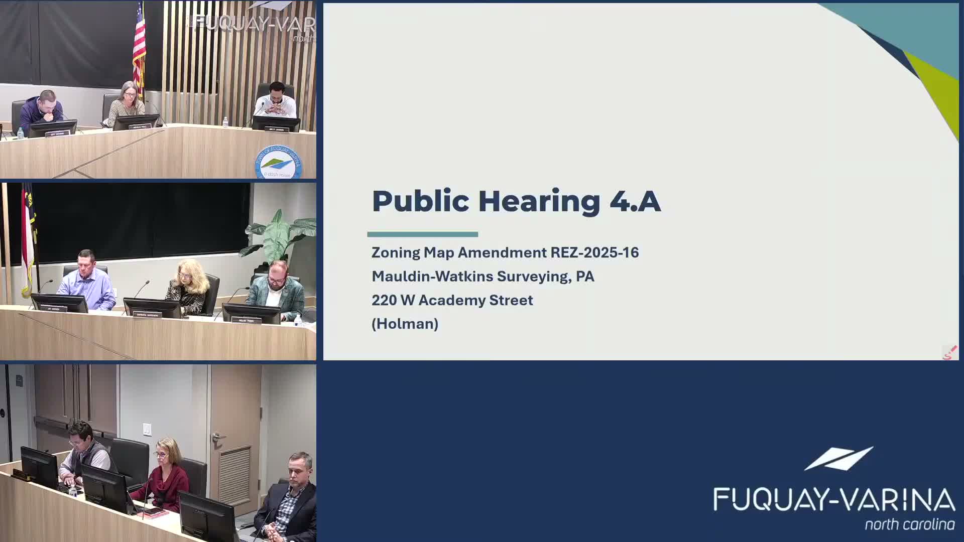 Planning board recommends rezoning for Fuquay-Varina food pantry site at 220 West Academy Street
