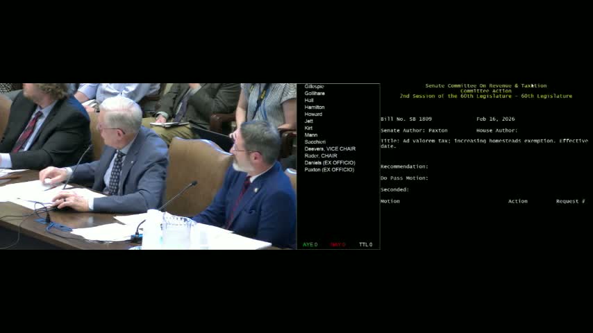 Committee advances modest increase in homestead exemption, sparking fiscal questions