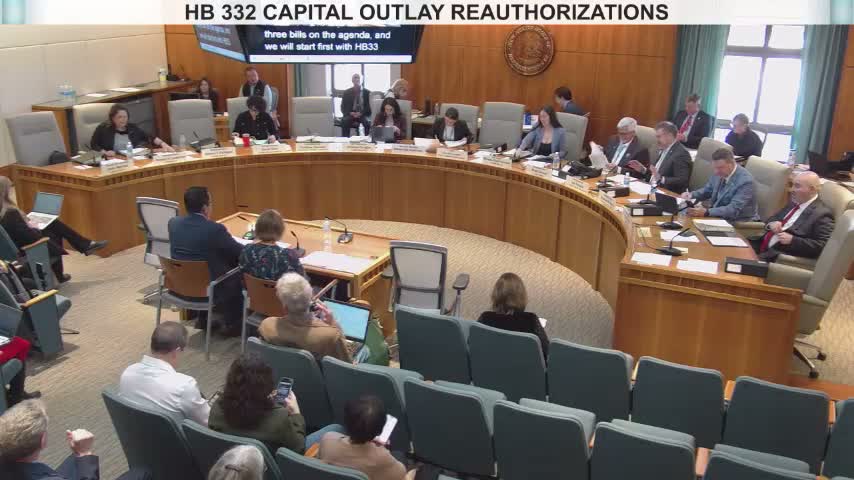 Committee advances substitute for HB332 to reauthorize hundreds of capital outlay projects