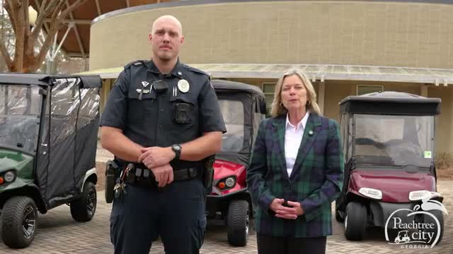 Peachtree City requires front-and-rear decals on registered golf carts; rule effective March 31