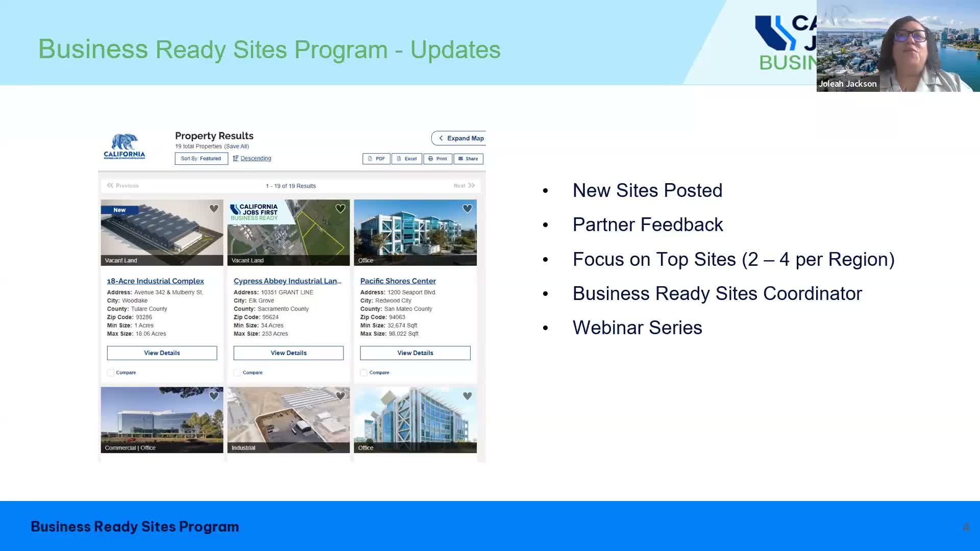 GoBiz office hours: Business Ready Sites program expands to 19 listings and adds coordinator role