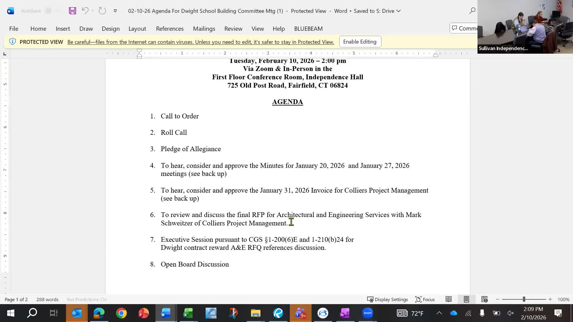 Committee finalizes RFP, shortlists five A/E firms for Timothy Dwight/Dean Early Childhood Center project