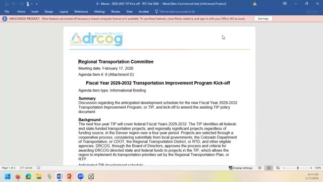 DRCOG reviews 25‑year signal timing program and plans to move from episodic to ongoing timing maintenance
