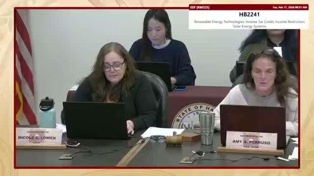 House committee approves amended renewable energy tax credit, narrows refundability for third‑party owners