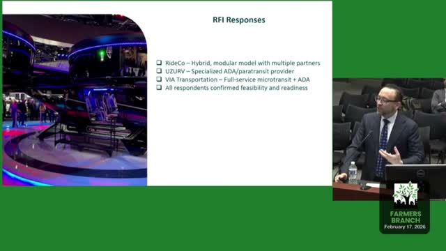 Farmers Branch to study microtransit alternatives; staff recommends Via