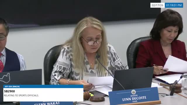 Committee debates elevating assault on sports officials to felony-level; defers while drafting narrower civil relief language