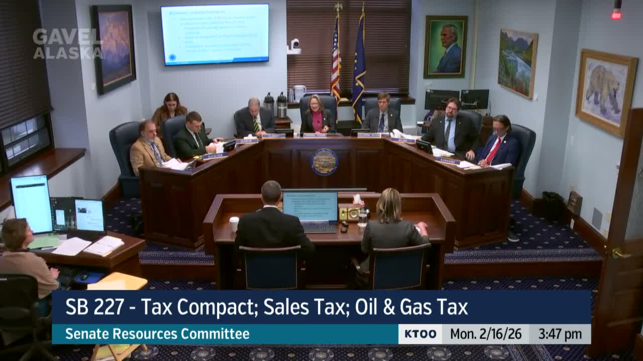 Senate Resources Committee advances major tax rewrite, adopts committee substitute for SB 227