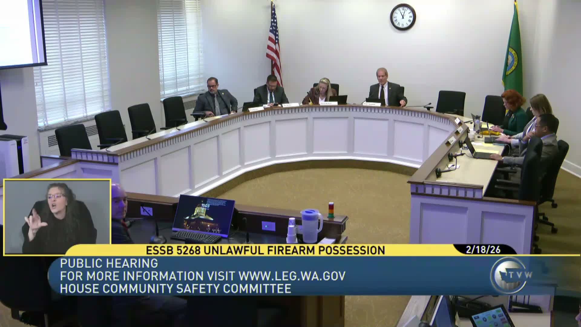 Committee considers mandatory community custody for unlawful firearm possession
