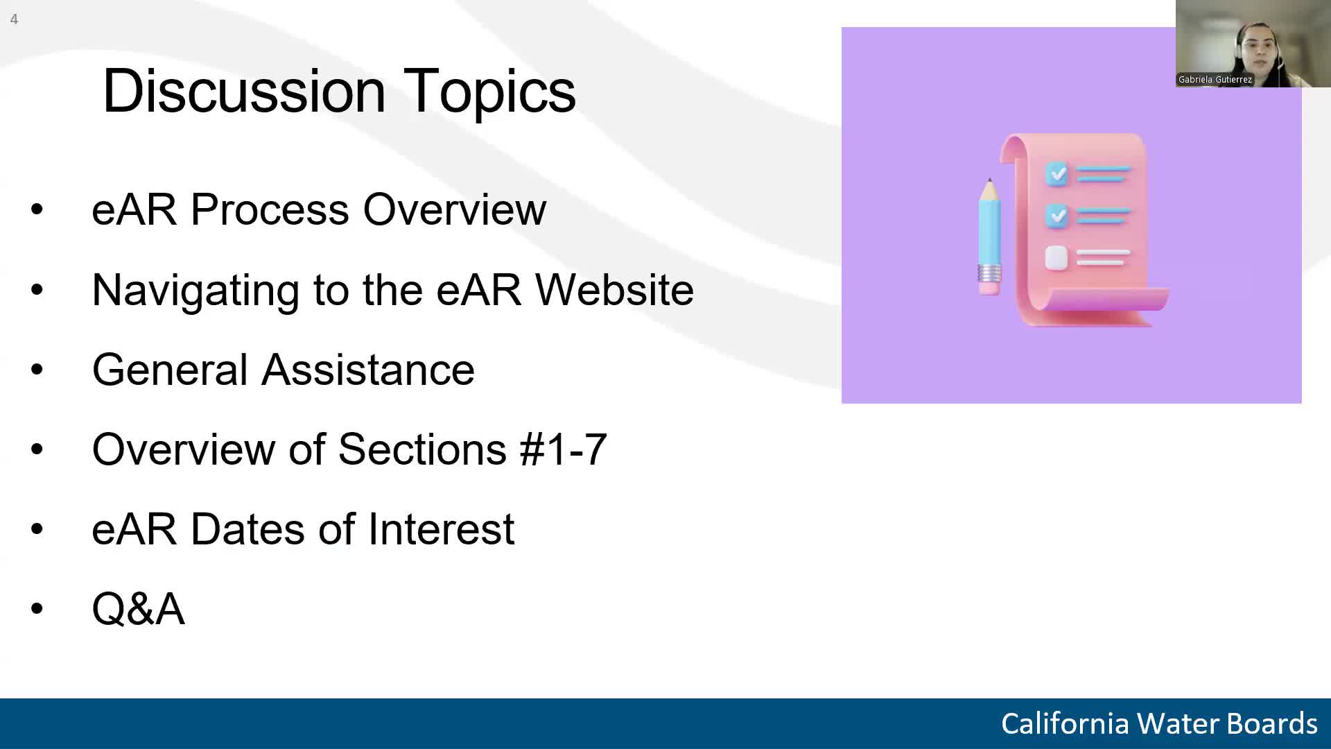 State Water Resources Control Board staff review EAR portal, DAC fee-reduction rules and data-entry expectations
