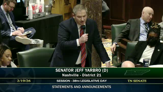 Senator Yarbrough denounces recent joint ICE/highway‑patrol operation as 'pretextual'